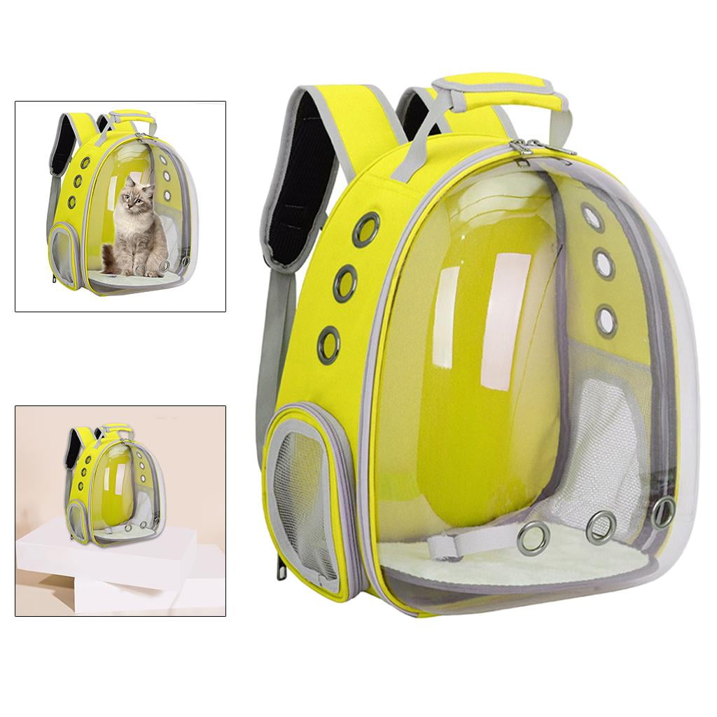 Fzaqwen Portable Pet Carrier Travel Breathable Backpack dogs and cats Puppy Waterproof Yellow