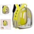 thumbnail image 4 of Portable Pet Travel Backpack, Breathable Cat Backpack Carrier for Dogs, Puppy , Waterproof, Transparent,  Rucksack , Yellow, 4 of 8