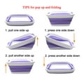 thumbnail image 2 of SAMMART Collapsible Plastic Laundry Basket - Foldable Pop Up Storage Container/Organizer - Portable Washing Tub - Space Saving Hamper/Basket, 2 of 6