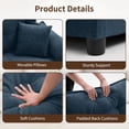 thumbnail image 5 of Korser Loveseat Sofa with Deep Seat Cloud Couch with 2 Pillows,Chenille 2-Seater Sofa Small Couch for Living Room,Assembly Required,Blue, 5 of 6