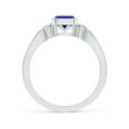 thumbnail image 2 of Angara Natural 0.8 Ct. Tanzanite Solitaire Ring in 14K White Gold for Women (Ring Size: 3.5), 2 of 9