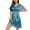 Sky Blue, variant on Women's Nightgowns V Neck Short Sleeves Sleepshirt Silk Satin Short Sleepwear Nightdress Nightwear