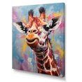 thumbnail image 2 of Designart "Graceful Multicolored Giraffe In Pop Art Style IV" Animals Giraffe Wall Decor, 2 of 7