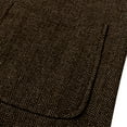 thumbnail image 4 of biudgviw Men's Suit Vest Tweed V Neck Waistcoat Business Formal Button Sleeveless Jacket for Wedding Party with Pockets, 4 of 6