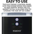 thumbnail image 5 of Igloo ICEB33BK Large-Capacity Automatic Portable Electric Countertop Ice Maker Machine, 33 Pounds in 24 Hours, 9 Ice Cubes Ready in 7 minutes, With Ice Scoop and Basket, Black, 5 of 9