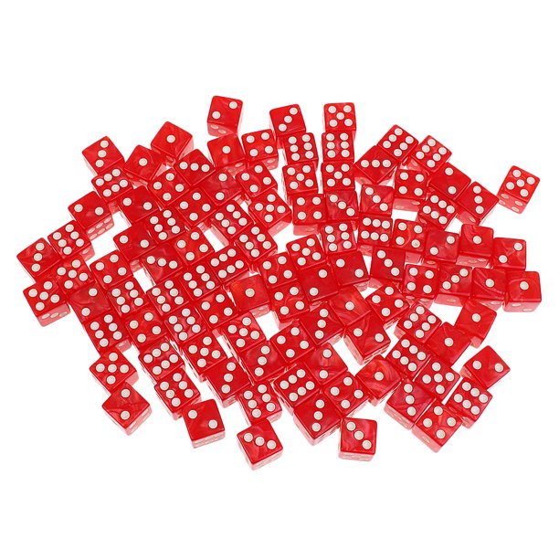100pcs 6-echó A Un Lado Del Punto Dados 14m , De Baoblaze Dados D6