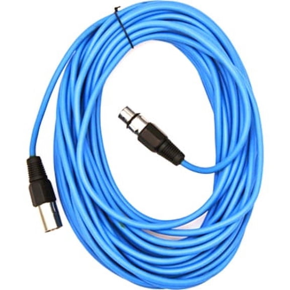 Seismic Audio SAXLX-50, Blue 50 Foot XLR Microphone Cable