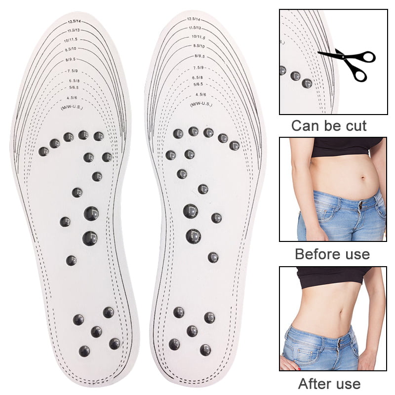 Acupressure Burn Fat Insoles Detox Slimming Magnetic Foot Point Therapy Insole 