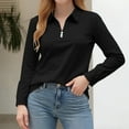thumbnail image 4 of UJNDER Long Sleeve V Neck Casual Tops for Women Stylish and Comfortable Everyday Wear Black XXL, 4 of 5
