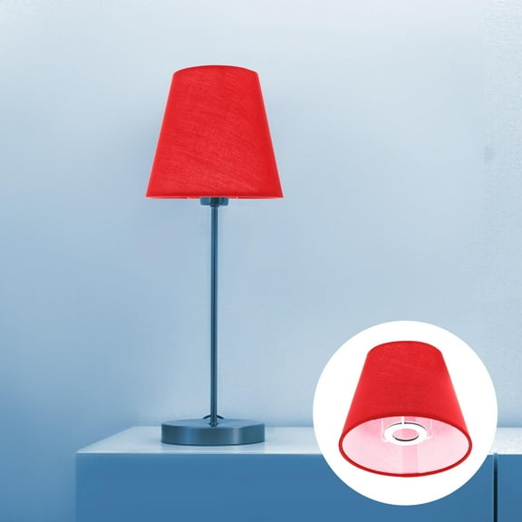 Supvox 1Pc Red Cloth Lamp Cover Durable Fabric Lampshade for Home Wall Light Accessory
