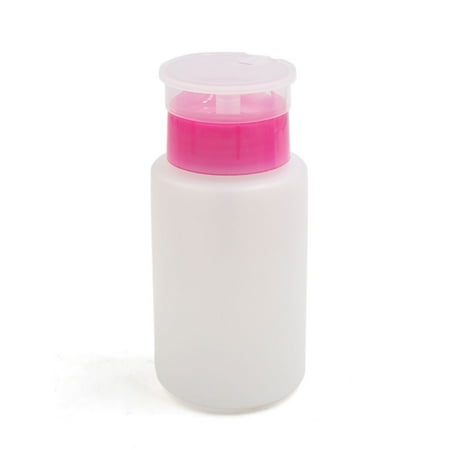 - Plastic Press Type Nail Art Polish Remover Liquid Pump Dispenser Empty Bottle