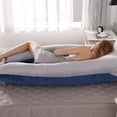 thumbnail image 2 of Almohadas grandes en forma de U para mujeres embarazadas cojín de Ehuebsd maternidad de algodón cómodo para el cuerpo soporte para dormir de lado, 2 of 8