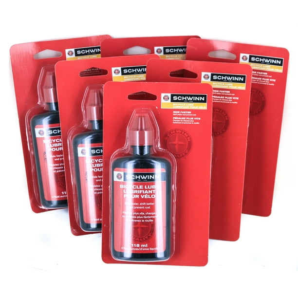 6 QTY Finish Schwinn 4 Ounce Bottles Bicycle Bike Chain Lube Lubricant