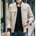 thumbnail image 5 of Mens Military Style Casual Jacket with Zipper Design, 5 of 5