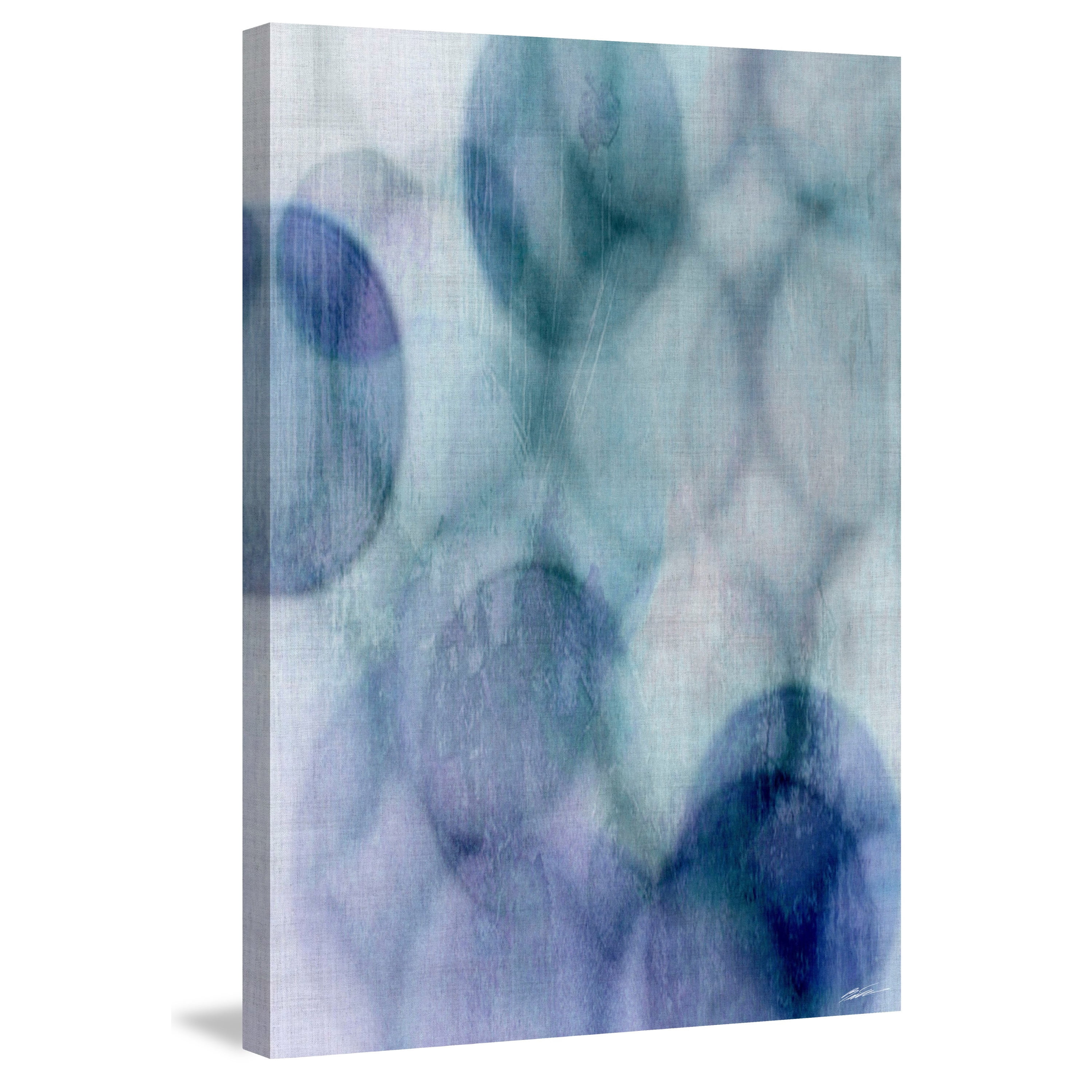 Marmont Hill "Moody Blue I" Painting Print on Wrapped Canvas