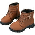 thumbnail image 4 of YLYL Unisex-Child Hiking Outdoor Waterproof Lace-up Comfort Construction Workboots, 4 of 6