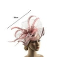 thumbnail image 6 of Yesbay Elegant Fascinator Hat with Hair Clip Decorative Feather Bowknot Mesh Decor Pillbox Hat Hair Accessories, 6 of 8
