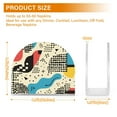 thumbnail image 4 of Yayeee Napkin Holder for Table Set of 2 Kitchen Paper Tissue Organization, Blue Retro Print, 4 of 8