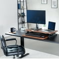 thumbnail image 3 of VIVO Height Adjustable 32" Standing Desk Monitor Riser, Sit Stand Tabletop, 3 of 9
