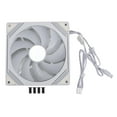 thumbnail image 2 of CPU Fan 140mm ARGB Chassis Fan, 4pin PWM Silent Computer Cooler Fan 650 To 1850RPM, RGB Motherboard Sync Computer PC Cooling Fans, 2 of 8