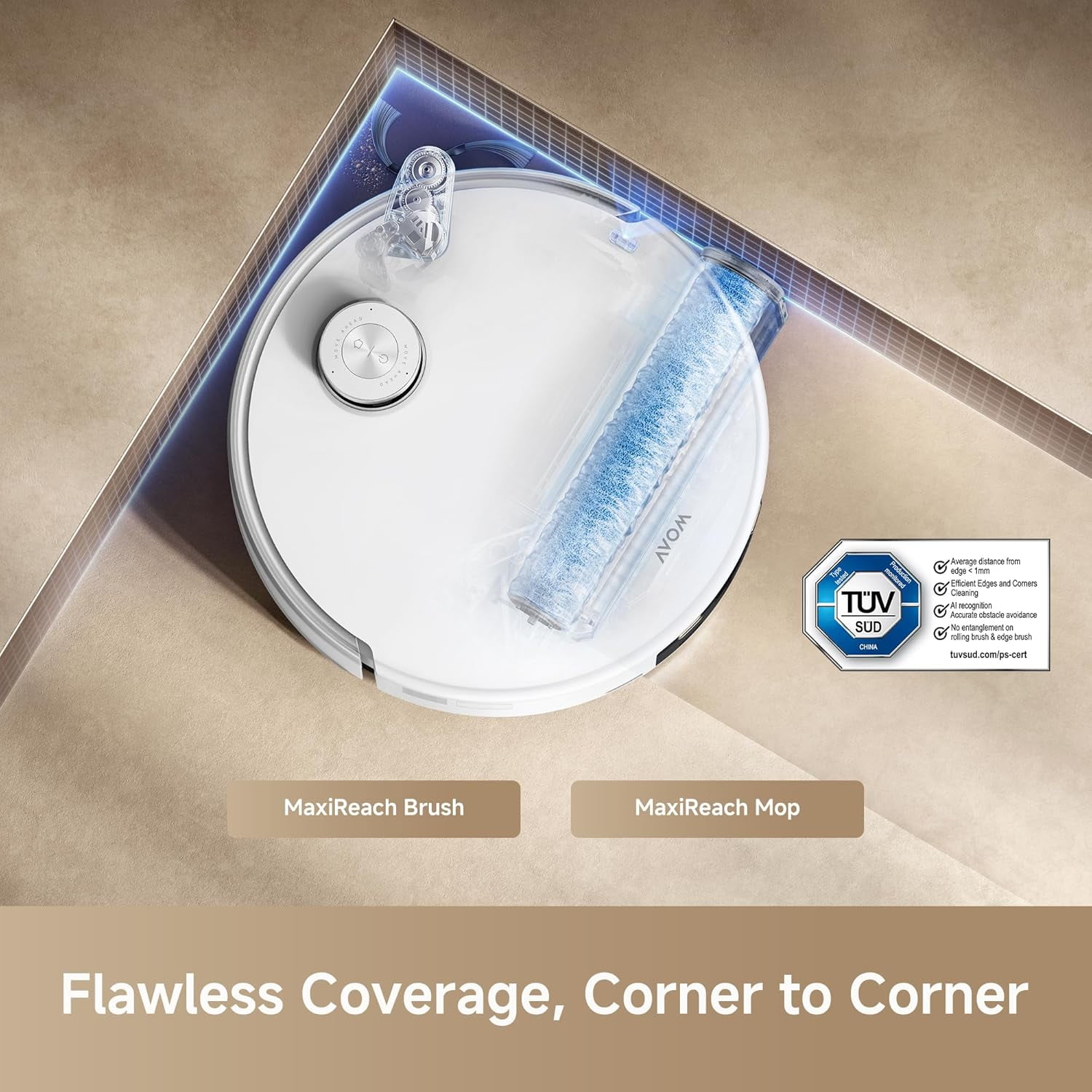 MOVA Z60 Ultra Roller SA Robot Vacuum & Mop,Pet Hair and Carpet Friendly,DuoSolution System,26000Pa Suction