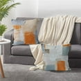 thumbnail image 2 of Orange and Grey Abstract Art Pillow Covers 16x16 Set of 4 Orange and Grey Art Modern Decorative Throw Pillow Cushion Cover for Bedroom Sofa Living Room, 2 of 6