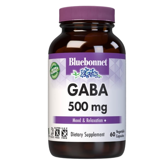 Bluebonnet GABA 500mg, Supports Relaxation*, 60 Days