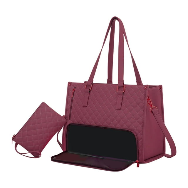 Bolsa de bolsas para mujeres bolsas portátiles portátiles para la oficina de viajes de collage de picnic Trabajo Rojo