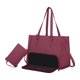thumbnail image 1 of Bolsa de para mujer bolso de computadora acolchado para viajes de oficina de collage casual Rojo, 1 of 8