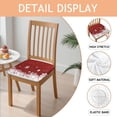 thumbnail image 2 of Red Christmas Snowflake Seat Covers for Dining Room Chairs Set Of 4,Stretch Printed Washable Chair Seat Cover with Elastic Ties and Button,Removable Waterproof Couch Cushion Covers, 2 of 6