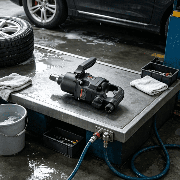 1 Inch Pneumatic Impact Wrench, 2730 ft-lbs Reverse Torque, Lightweight Air Impact Gun with 2 Handles, Heavy-Duty Tool for Repairs & Maintenance