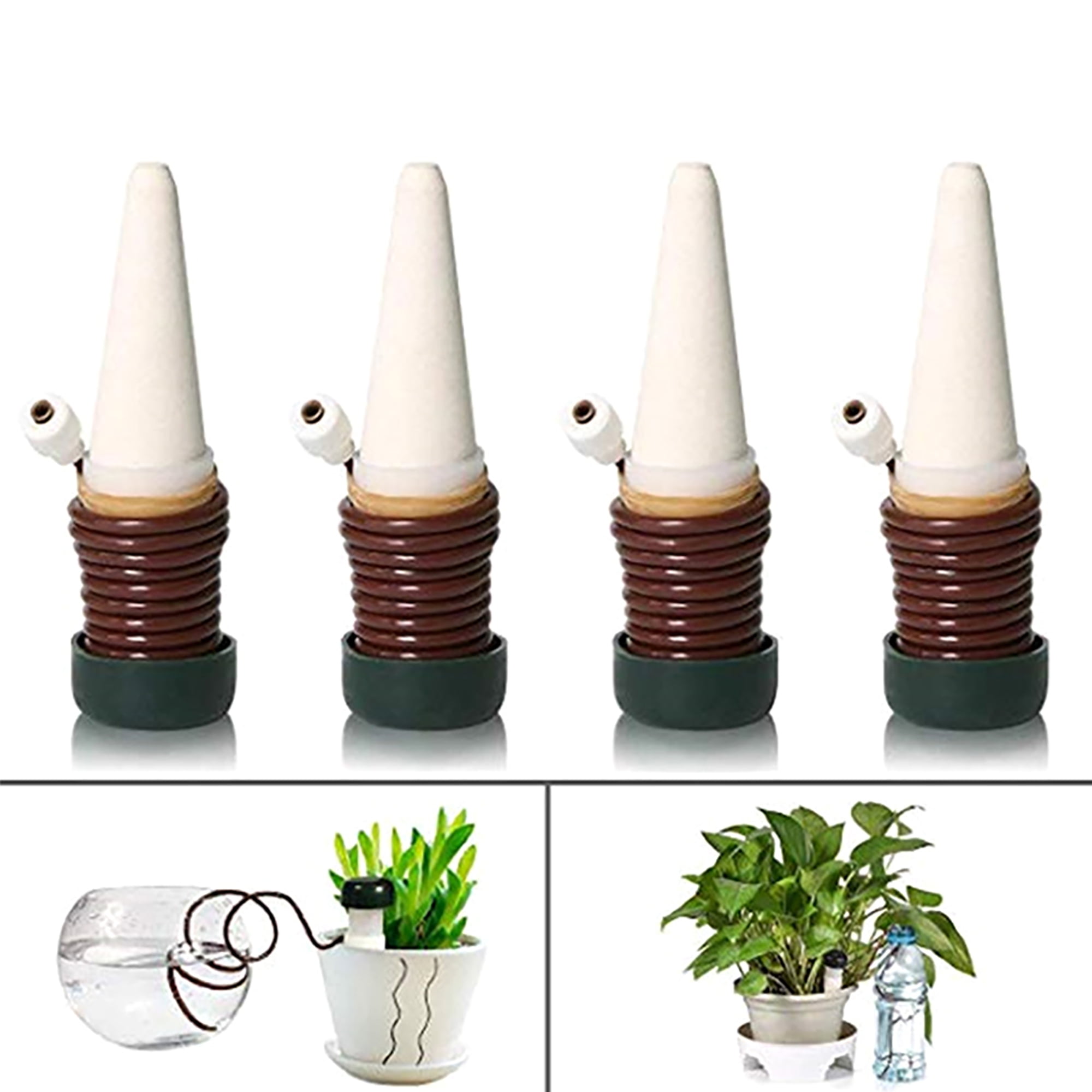 BW#A 4/6pcs Plants Automatic Irrigation Spike Bottle Drip Self Watering Stakes 