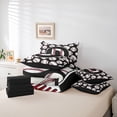 thumbnail image 6 of Homewish Baseball Initial Letter Twin Bedding Sets 7-Piece, Cartoon Monogrammed D Bedding Comforter Set, Kawaii Ball Print Reversible Sheet Sets, Lightweight Room Decor, 6 of 8
