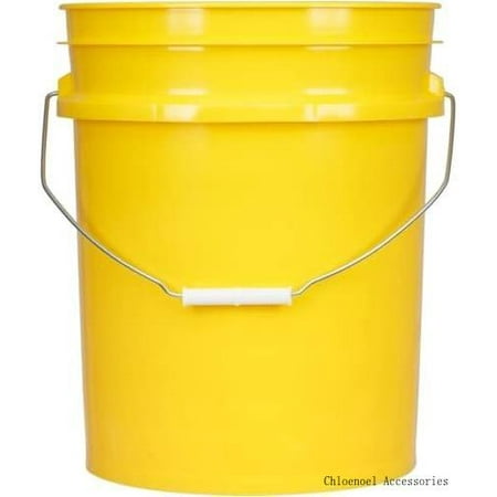 

5 Gallon Yellow Plastic Bucket Only (Pack Of 60 Yellow) - Durable 90 Mil All Purpose Pail - Food Grade Buckets NO LIDS Included - Contains No BPA Plastic - Recyclable - Buckets ONLY