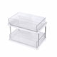 thumbnail image 2 of Organizador de escritorio con cajón transparente desmontable para escritorio, gabinete, oficina dos capas, 2 of 9