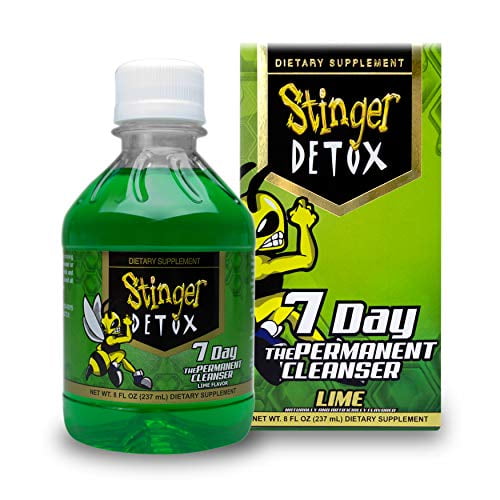 Stinger Detox 7-Day Permanent Drink – Lime Flavor – 8 FL OZ
