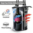 thumbnail image 4 of Tirrinia Wine Bag Portable Gift Tote,PU Leather Leakproof Insulated Wine Bottle Carrying Cooler Carrier with Fixed Compartment for Travel,Picnic,Party,Great Gift for Wine Lover,Gray, 4 of 7