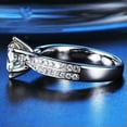 thumbnail image 3 of Handmade Double Row Round Cut 1ct CZ 925 Silver Women Wedding Band Ring Size 4-9, 3 of 5