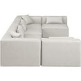 thumbnail image 5 of Meridian Furniture Cube Cream Vegan Leather 6-Pc. U-Shaped Modular Sectional, 5 of 9