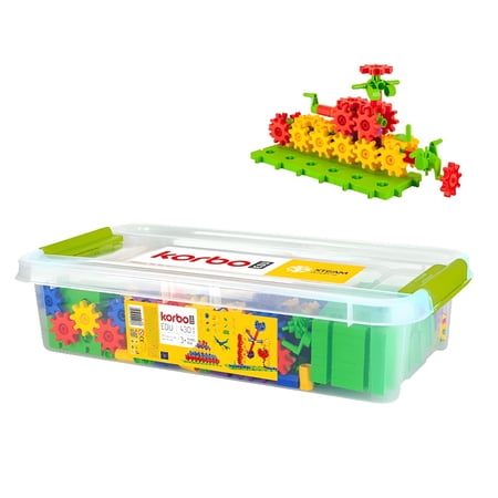 KORBO EDU 430 - Educational Creative Blocks STEM Teaching Toys - Works with Bee-Bot, Blue-Bot & Loti-Bot Coding Toy Floor Robots - Improves Creative Logical Thinking