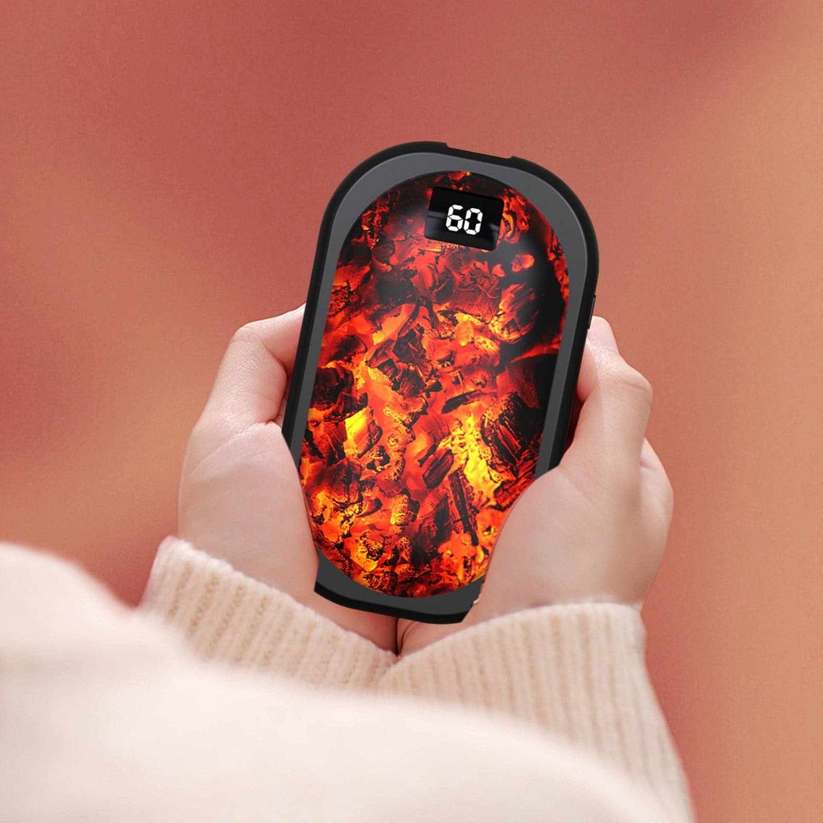 Wovilon Portable Hand Warmer Power Bank Rechargeable USB Hand Warmer Heater Double Side Heating 3 Gears For Skiing Climbing Hiking Winter