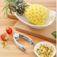 thumbnail image 4 of Recogedor de ojos de piña Rojo Verde cuchillo nórdico de acero inoxidable para tallo de frutas y verduras Cocina Decoración y Otros, 4 of 5
