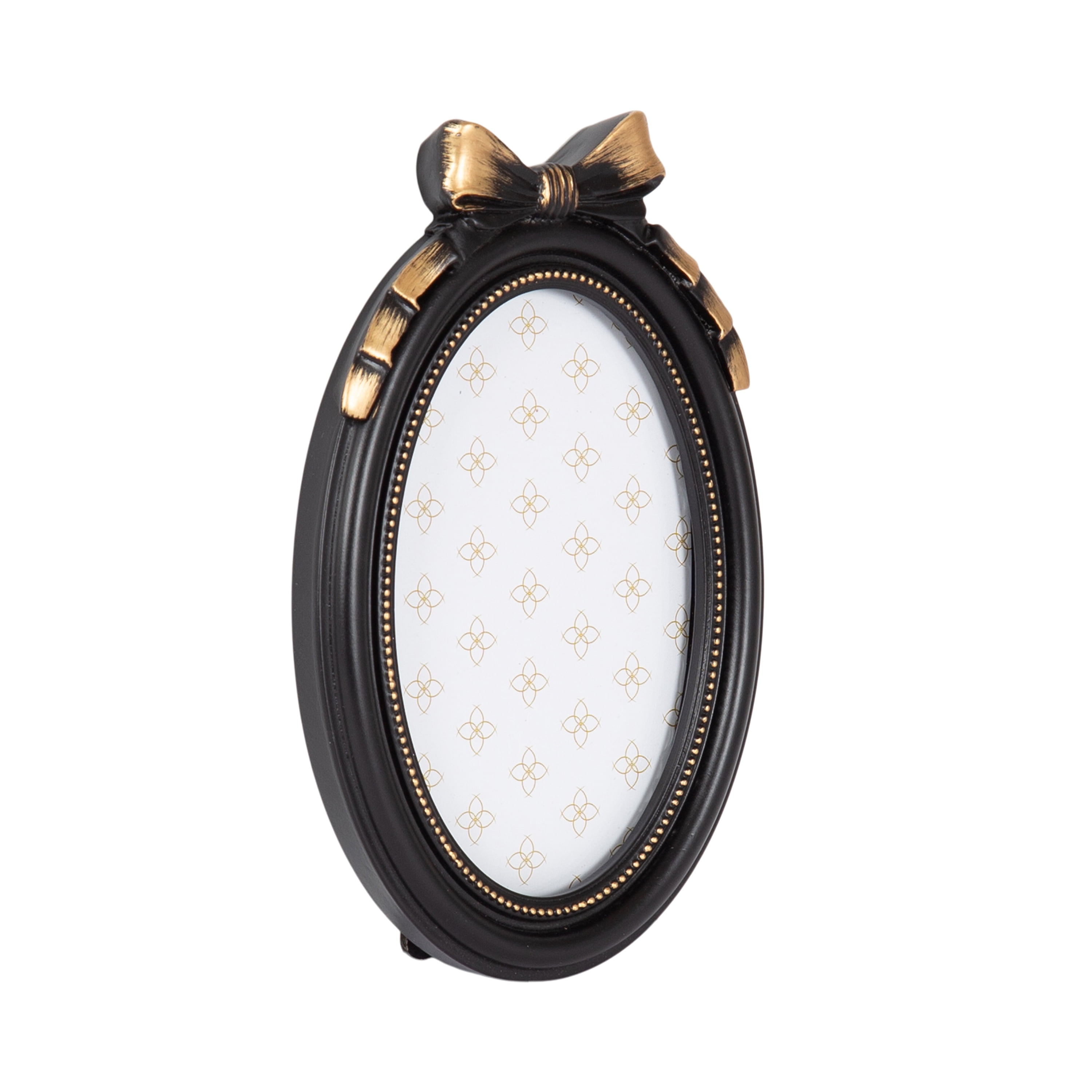 DesignOvation – 4x6 Picture Frame – Oval Bow Tabletop Photo Frame