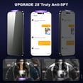thumbnail image 2 of WSKEN Privacy Screen Protector for iPhone 15 6.1 inch,[Auto-Dust Removal] Full Coverage Screen 2.5D Edge 28 Degree 10s HD Tempered Glass Film with Dust Clean Installing House 2023 5G,2 Pack, 2 of 5