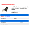 thumbnail image 2 of Crank Position Sensor - Compatible with 2001 - 2009, 2012 Volvo S60 2.5L 5-Cylinder 2002 2003 2004 2005 2006 2007 2008, 2 of 2
