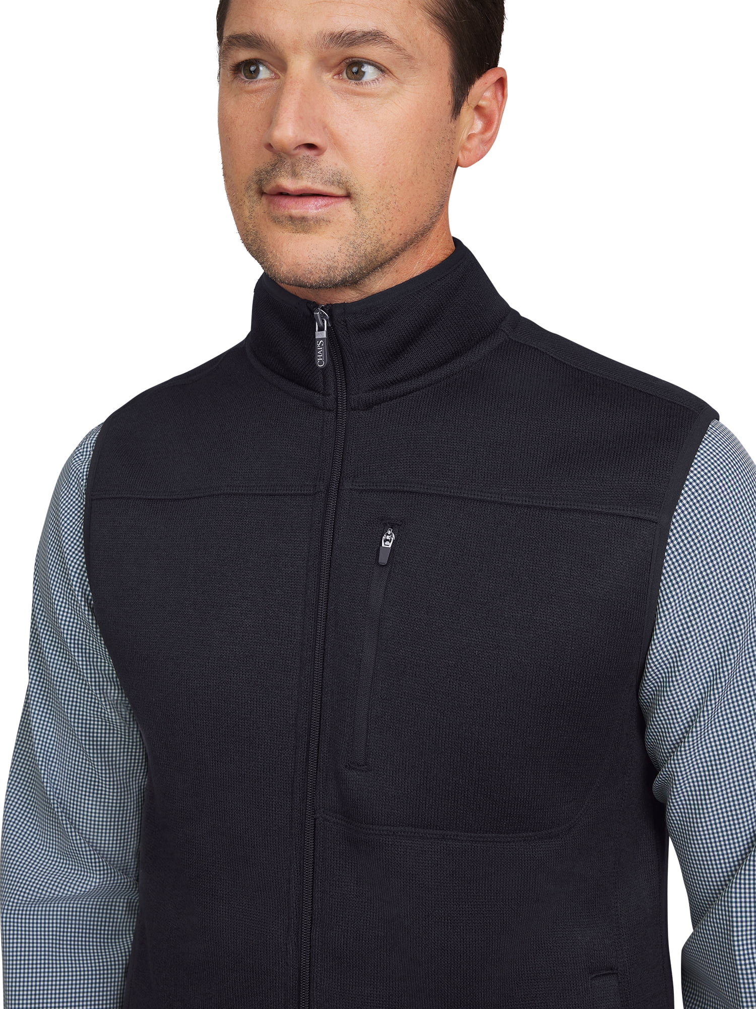 Chaps Men's & Big Men's Zip Up Sweater Fleece Vest