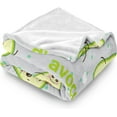 thumbnail image 6 of Avocado Kawaii Blanket, Fruit Food Blanket, Funny Outdoor Picnic Blankets, Cute Things for Teen Girls Bedroom, Toddler Bed Blanket Fit Sofa Bed Couch, Sherpa Chair 60x50, 6 of 6