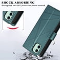 thumbnail image 5 of Nalacover Case for iPhone 11 - Card Holder PU Leather Flip Wallet Cover with Magnetic Clasp Stand Hand Strap, Soft TPU Inner Shockproof Anti-Scratches Case for iPhone 11, Darkgreen, 5 of 6