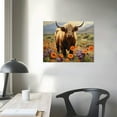 thumbnail image 3 of COMIO Highland Cow Wall Art Decor for Living Room Cow Pictures Print on Canvas Farmhouse Theme Wall Painting for Bedroom Western Wall Decor for Home Office Decorations, 3 of 4