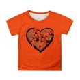 thumbnail image 3 of Kiijoy Toddler Girls Orange T-Shirt Kids Graphic Short Sleeve Casual T Shirt, Sizes 3-4, 3 of 3